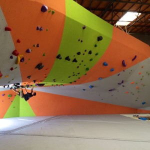 Some of the first climbing on The Wall